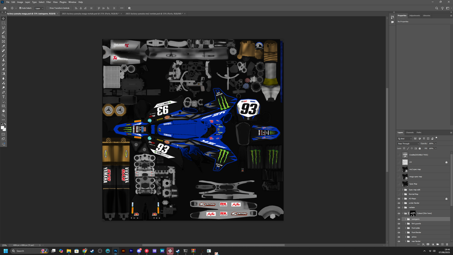 2025 Factory Yamaha MXGP and MX2 PSD's